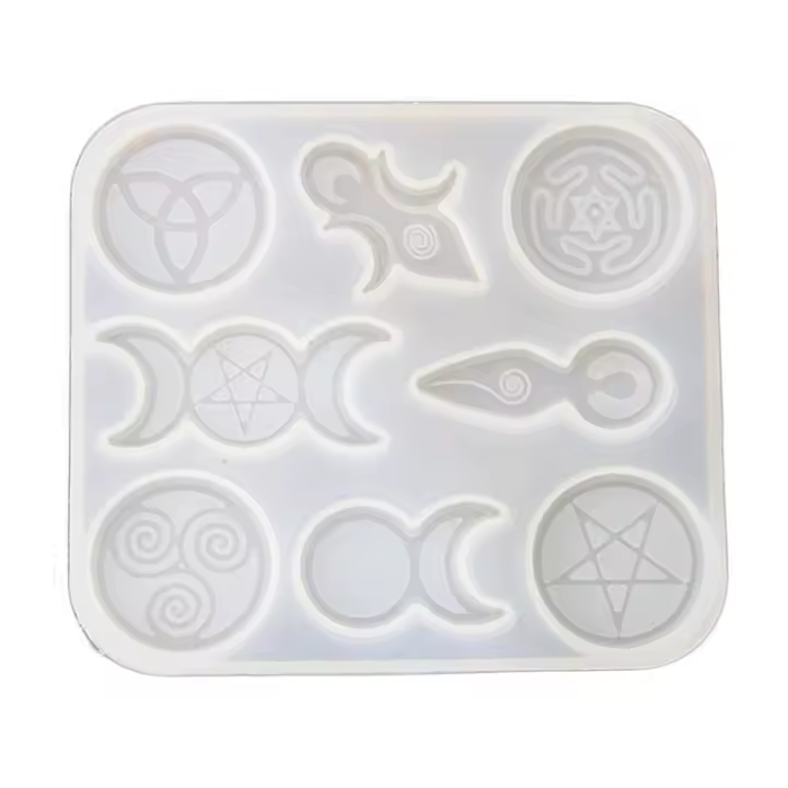 Molde De Silicona Para Pendentivo Totem De Diosa DIY Estrellas Sol Luna Cristal Epoxy Resina Duradero 11.5cm Por Silike Lufei - 1