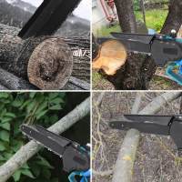 Tronçonneuses électriques sans balais, mini scie à élaguer, travail de calcul, coupe de jardin, outils électriques pour batterie Makita 21V, 8 pouces, 2000W, 21V，2 enchufe de la UE de la batería - details 5