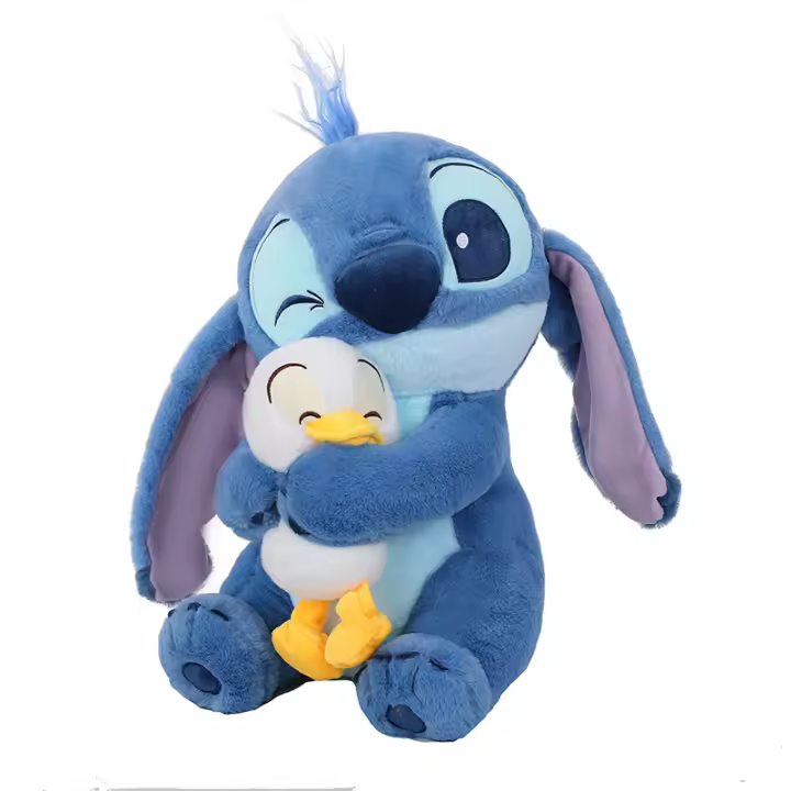 Almohada De Peluche Disney Stitch 30/45/60cm Abrazo Con Donald Duck Muñeco De Algodón PP Para El Descanso De Los Niños - 1
