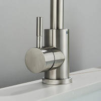 Grifo De Baño De Acero Inoxidable 304 Mezclador De Agua Caliente Y Fría Con Rotación De 360 Grados Monohandle Moderno - details 16
