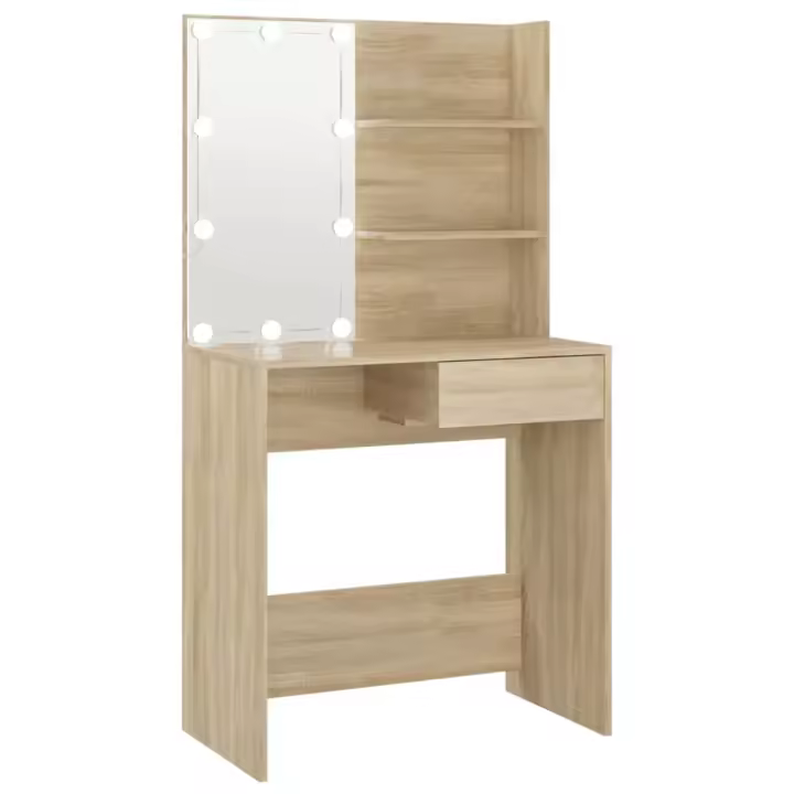 Sonoma Toque con LED Roble 74,5x40x141 cm - 1