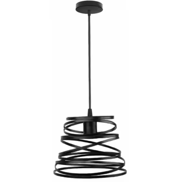 Lámpara colgante moderna y Creative para dormitorio, Sala de estar, estilo retro industrial, de Hierro forjado, con Plumas Decorativas-B - 1