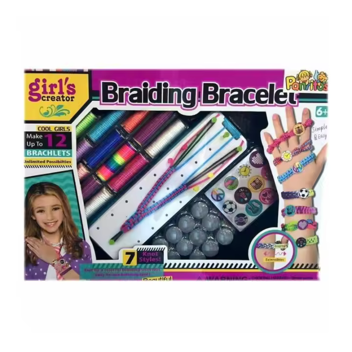 JUEGO HACER PULSERAS CON HILO Y CHAPAS PANRITOS - 1