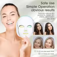 Máscara De Belleza LED Para Cara Con Terapia De Luz Roja Y 7 Colores Dispositivo De Cuidado De La Piel Rejuvenecimiento Antiarrugas Blanqueamiento Elevación Uso Doméstico - details 6