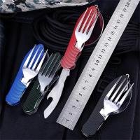 Juego De Utensilios De Camping Plegables - Cuchillo Fork Sartén Para Actividades Al Aire Libre Deportes Picnic Viaje - details 2