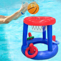 Juego De Tiro De Baloncesto Inflable Azul Con Anillos Para Piscina Fiesta De Agua Marco De Baloncesto Prop Para Juegos De Salón - details 4
