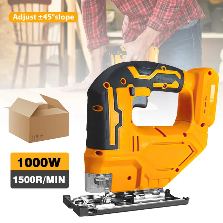 Sierra eléctrica inalámbrica para carpintería, herramienta multifunción portátil de 3 engranajes para Dewalt, 21V, - 1