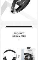 Auriculares inalámbricos, auriculares inalámbricos con graves profundos, auriculares plegables ligeros con micrófono incorporado, compatibles con cable de audio de 3.5 mm, teléfono móvil, auriculares para Sets - details 15