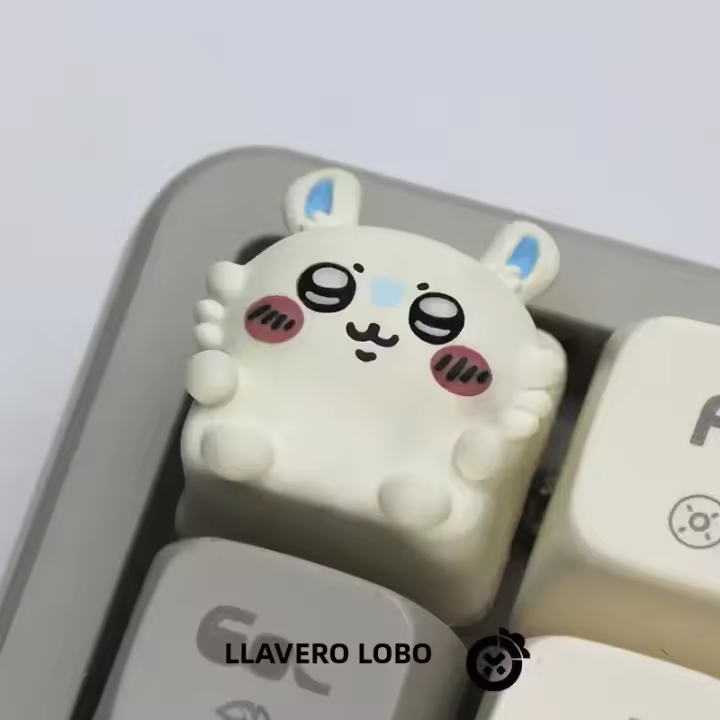 Keycap Anime Lindo Chikawa Hachiware Personalizado De Resina Kawaii Dibujos Animados Para Teclado MX Switch Creativo - 1