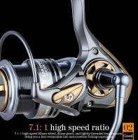 Carrete De Pesca DEUKIO Serie 2000 3000 5000 Con Ratio De Mezcla 7.1:1 6.7:1 Potencia Máxima De Arrastre 18lbs Spool De Aluminio Aviso De Pesca Para Aguas Dulces - details 5