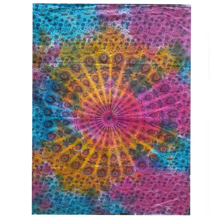 Arte de pared de algodón - Mandala redonda - 1