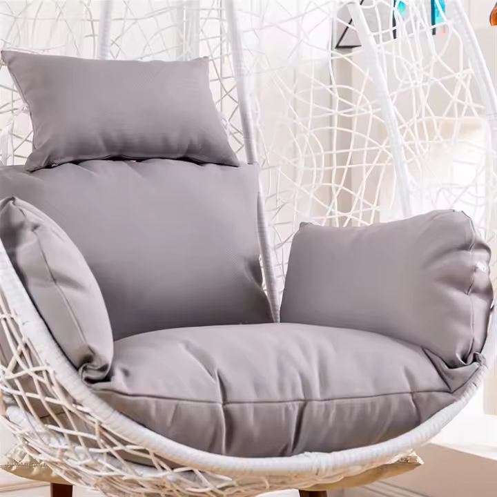 Funda de algodón para Silla Colgante, lavable, Gruesa, para Jardín, patio, sin rebordear (color: gris) - 1
