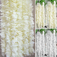 Garland De Flores Artificiales De Wisteria 20Pcs Valla De Hierba Falsa De Seda Para Decoración De Hogar Jardín Y Boda - details 5