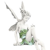 Estatua De Hada Floral Decoración De Jardín Durabilidad Calidad Para Fuente De Exterior Paisajismo Jardinera Regalo - details 14