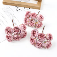 6Pcs Arreglo De Flores Artificiales Peonía Para Decoración De Hogar Y Bodas Decoración De Habitaciones Falsas Flores Para Wreaths De Manualidades Y Regalos - details 7