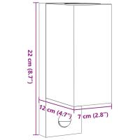 vidaXL Lámpara de exterior con sensor aluminio fundido a presión negro - details 6