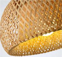 Lámpara colgante de bambú para decoración del hogar, accesorios de iluminación tejidos a mano, estilo chino, E27, 30cm - details 9