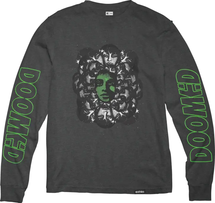 Camiseta Manga Larga Etnies Doomed Charcoal - 1
