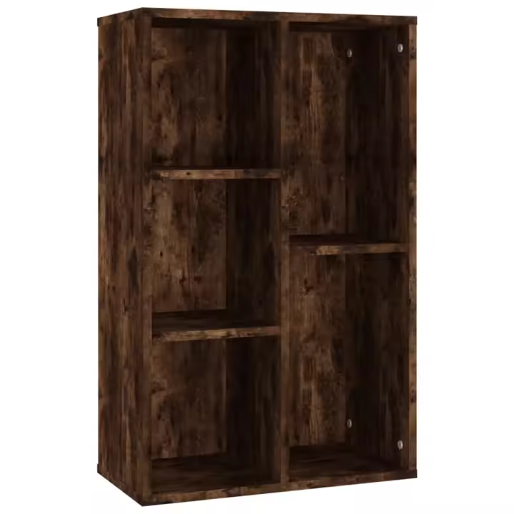 vidaXL Estantería/Aparador madera contrachapada 50x25x80cm Blanco, Negro, Roble Sonoma Mueble Almacenaje Estantería para Oficina, Estudio, Dormitorio Estantería/Librería/ mueble de Almacenamiento - 1