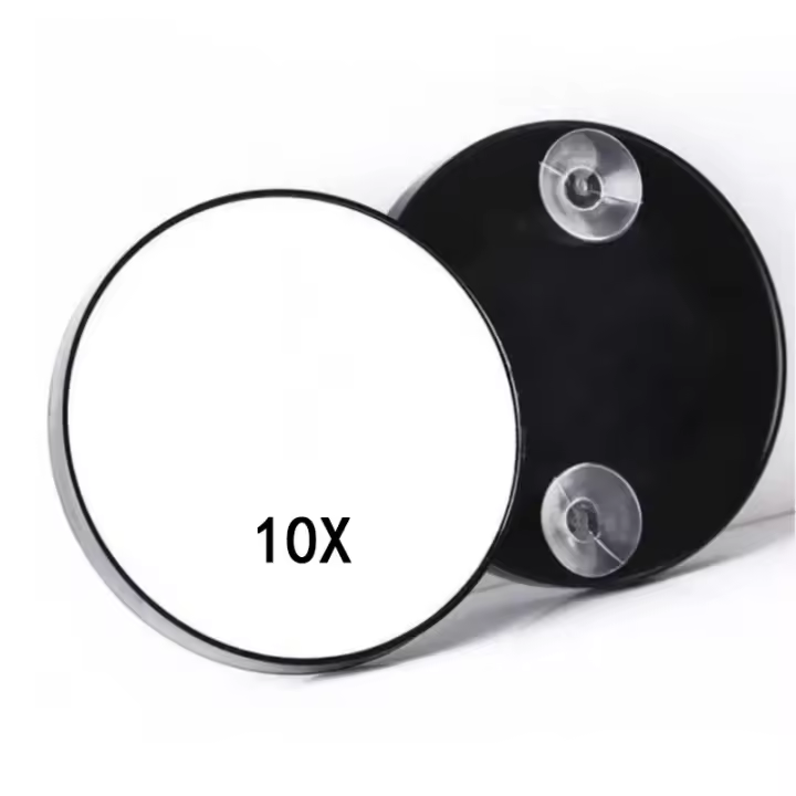 Espejo De Maquillaje Compacto Con Ventosa Y Magnificación De 30x Herramienta Para Eliminar Acné Y Blackheads Espejo De Baño Con Foco En Pores Y Cutículas - 1