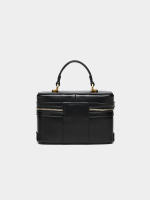 Bolso Pequeño Cuadrado De Moda Para Verano 2024 Negro PU Mujer Bolso De Hombro Portátil Y Elegante Con Cierre Único - details 4