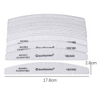 Lote De 10 Archos De Uñas Profesionales De Madera 180/240 Pulidor De Esmeril De Madera Gris Bloque De Papel De Obrador Para Esmalte De Gel - details 4