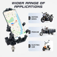 Soporte De Teléfono Móvil Para Motocicleta Con Amortiguador De Vibración Soporte De Rotación Ajustable Para Motorbike Ball Head Mount - details 6
