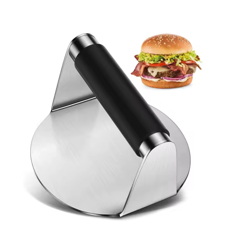 Smash Burger de Acero Inoxidable 304, Prensa para Hamburguesas, 5,5 Pulgadas Redonda Aplastador de Hamburguesas, Prensa Hamburguesas para Hacer Hamburguesas, Bistec, Parrilla - 1