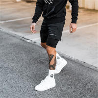 Shorts De Verano Para Hombre Con Impresión Transpirable 2 En 1 Fitness Running Quick Dry Shorts De Malla Para Bodybuilding - details 3