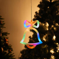 Luces De Pared Para Ventanas Con Forma De Navidad Y Aros De Campana Y Calcetines Con Ventosa Para Decoración De Hogar Y Ramadán Fuente De Energía: Pilas (No Incluidas) - details 8