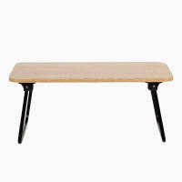 Max Home - Mesa plegable de desayuno multiusos, 53x30x22 cm, de madera y acero, bandeja para cama, sofá, ordenador portátil, mesita auxiliar, mesas plegables portátiles, estilo industrial, multifunción - details 6