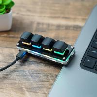 Macro Custom Keyboard 4 Key RGB Copy Paste Cut For Photoshop Gaming Keypad Mechanical Mini Macropad - details 5