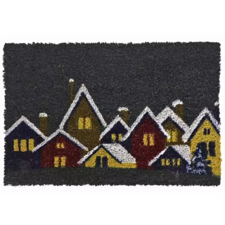 Gerimport Felpudo Coco Decoración Navidad Houses 40 X 60 Cm Hogar - 1