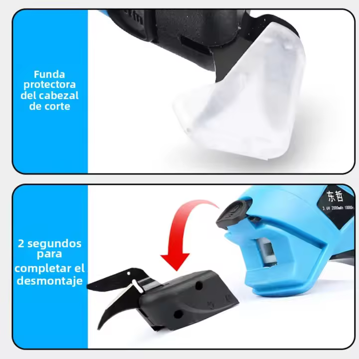 Tijeras Eléctricas Sin Cable Para Costura Aideepen Recargables Por USB Para Cortar Algodón Tela Cuero Y Otros Material - 1