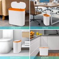 Basurero Automático De Baño Con Tapa Sensación De Movimiento Impermeable Delgado Para Cocina Y Dormitorio Pequeño - details 14