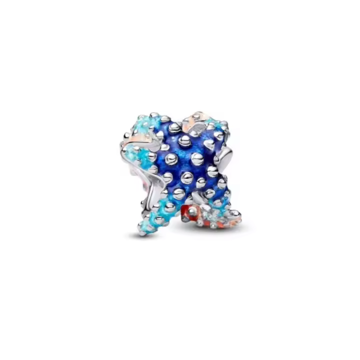 PANDORA Charms mini de estrellas de mar coloridas, vida marina fresca y linda 793817CO1 - 1