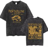 Camiseta Gráfica Para Hombre Ropa Hombre 50804 P-Posts M-Malones 2024 Vintage Lavada Camiseta De Algodón Transpirable Para Verano Estilo Casual - details 1
