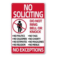 1pc Signo De Puerta 'No Solicitar, No Excusas, No Excepciones' Para Casa Oficina Granja 12x8 Pulgadas Metal Estilo Americano - details 0