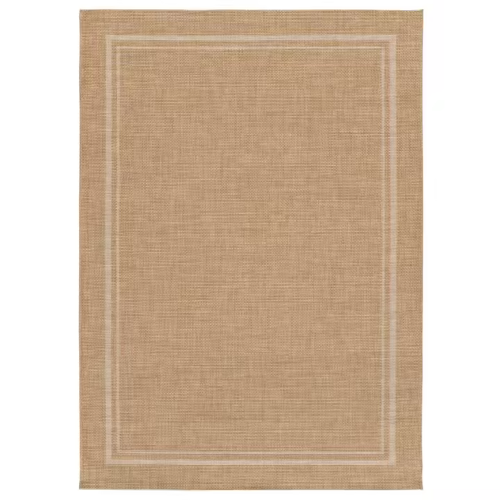 ATTICGO Alfombra de Interior de Estilo Geométrico aspecto yute en Beige - GUINEA 28805 | 80X150, 120X170, 160X230 cm - 1