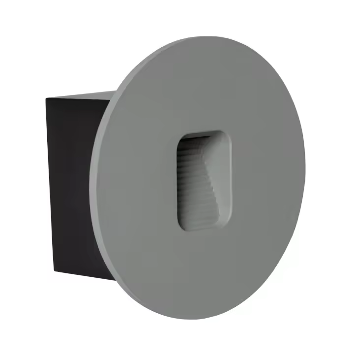 Ledkia Baliza Exterior LED 2W Empotrable Pared Circular Gris Grasset 4000K Blanco Neutro - 1
