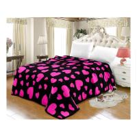Manta Terciopelo Estampada de Corazón / 200x240cm 100% poliéster para cama 135/150cm 3KG - details 0