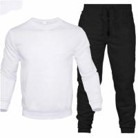 Conjunto Deportivo Para Hombre Con Cuello En O 2 Piezas Sudadera Con Capucha Y Pantalones Con Cierre Elástico Traje De Correr Casual De Poliéster Para Otoño E Invierno - details 11