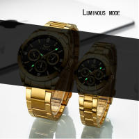 Reloj De Pulsera De Lujo Para Hombre CHENXI Dial Dorado Cuarzo Acero Inoxidable Impermeable Reloj De Negocios Con Manos Luminosas Y Cierre De Seguridad - details 9