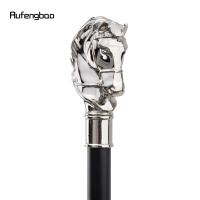 Bastón De Moda Con Cabeza De Caballo Blanco Decorativo Para Fiesta Y Cosplay Vintage Longitud 93cm Punta De Goma Material De Eje Acero - details 4