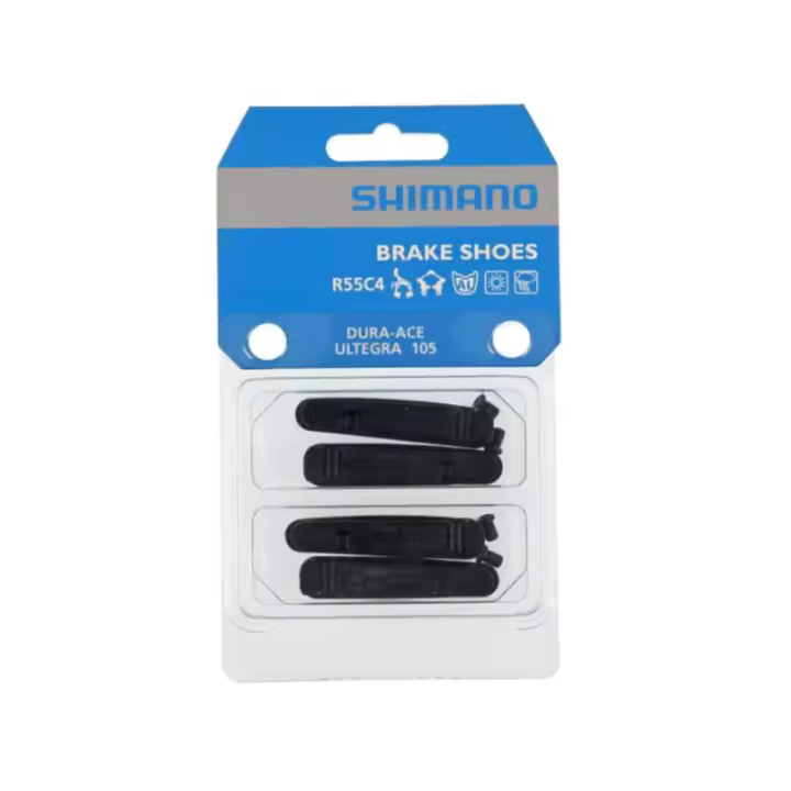 SHIMANO | Zapatas De Freno R55C4  2 Pares  - - Zapatas de freno optimizadas para llantas de Aluminio.
- Funcionan bien en seco y en mojado.
- Muy resistentes frente al desgaste en mojado.
- Alta - 1