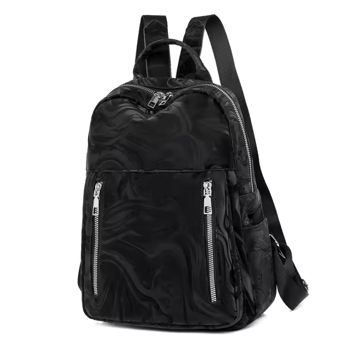 Mochila para mujer, nuevo estilo, ligera, de gran capacidad, sencilla, de PU, mochila versátil y de moda para mujer. - 1