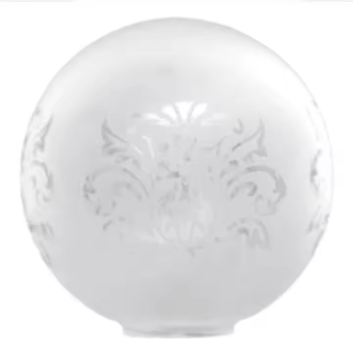 Genérico NO MARCA Tulipa de Cristal Bola Mate de 14cm Boca 5cm - Diseño Clásico - 1