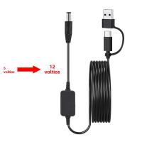 Cable De Alimentación USB Tipo C a DC 5.5x2.1mm 5V 9V 12V Para Router Luz LED Altavoz Cámara CCTV Cargador USB Cable De Potencia Elevada - details 8