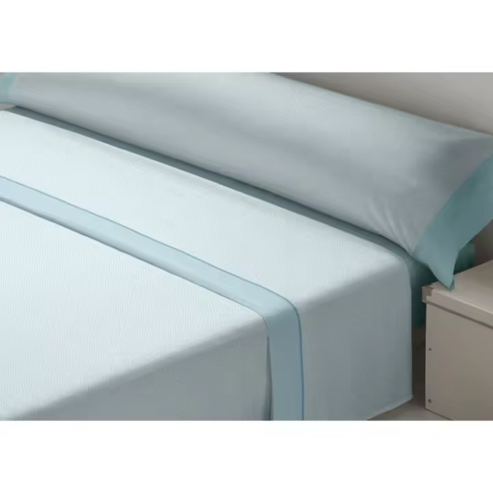 D'Or - Juego de Sábanas D'Or JAZMIN Azul Cama de 160 Franela - 1