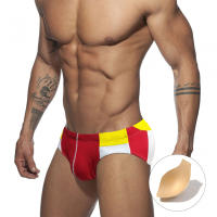 Shorts De Baño Para Hombres Sexy Estirado Talla Pequeña Traje De Baño Deportivo De Playa Verano Con Empuñadura Y Relleno Push-up Material Poliéster Spandex - details 3
